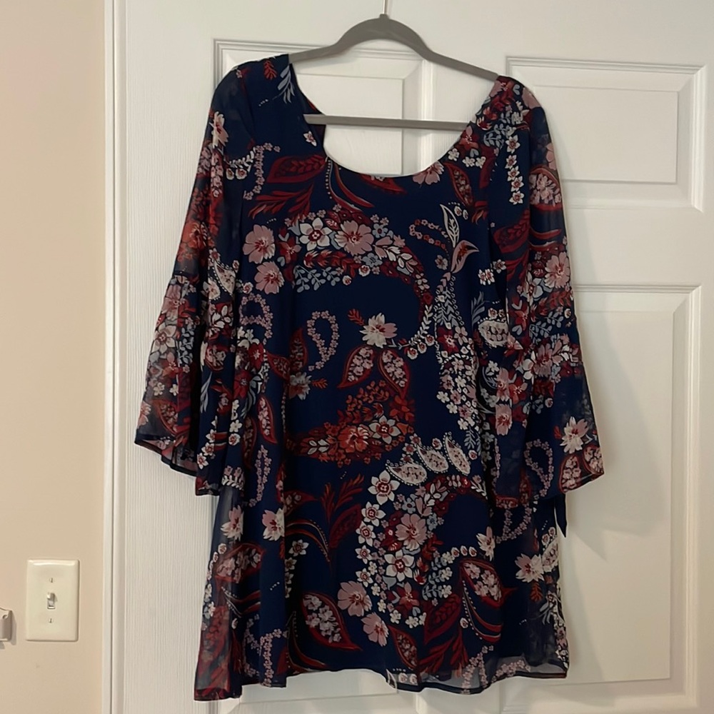Navy floral dress